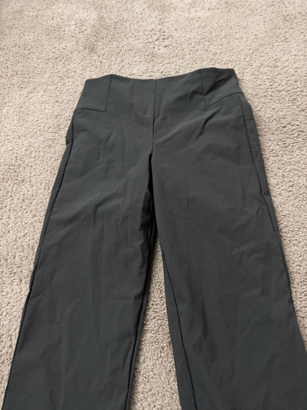 Athleta Wander Slim Straight Crop Pants Grey Size 10 Stretch Back Zipper 405534 - Picture 4 of 6